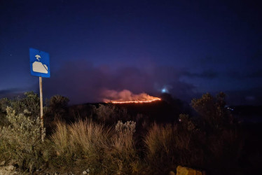 Según informa la Secretaría de Medio Ambiente de Caldas, alrededor de 40 personas buscan sofocar los cuatro focos activos que tiene el incendio.