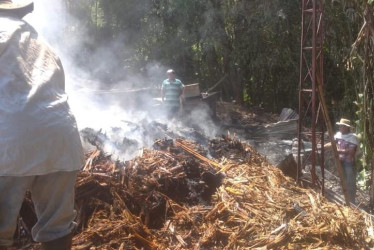 Así quedó el trapiche después del incendio.