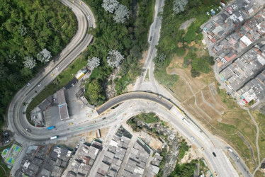 Vista aérea de las obras en Los Cedros en la actualidad.