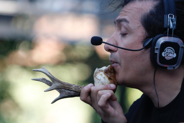 El argentino Esteban Valdivia durante su presentación en Colombia Bird Fair en Cali.