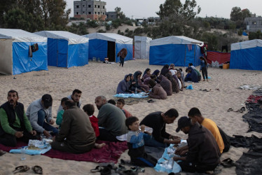  Ramadán en un campo humanitario en el sur de Gaza.