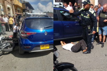 El carro se quedó sin frenos y provocó un accidente en Salamina. 