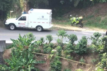 Sector de Curazao, en Palestina (Caldas), donde ayer hallaron un cadáver. 