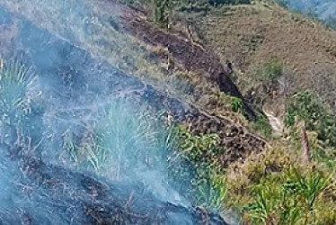 Vecinos molestos con incendio Foto|Cortesía Bomberos Pácora|LA PATRIA