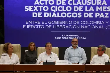 El 6 de febrero se realizó la clausura del sexto ciclo de negociaciones de paz, en La Habana (Cuba).