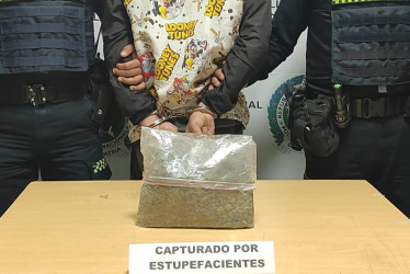 El joven de 18 años fue capturado con 500 gramos de marihuana.