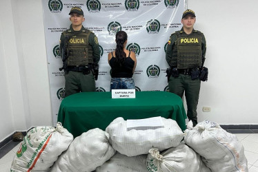 Captura de la mujer que al parecer hurtó 210 kilos de aguacate en Aranzazu.