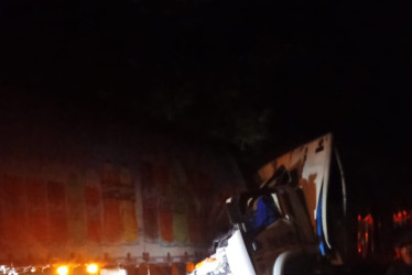 El accidente fue anoche.