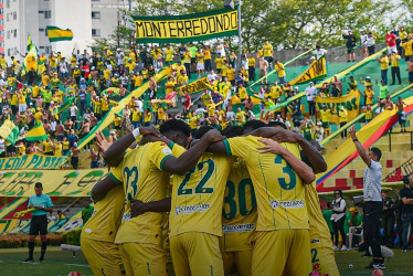 Jugadores del Atlético Bucaramanga celebrando