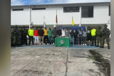 Miembros de la banda criminal La Cordillera capturados en Pereira y Dosquebradas (Risaralda).