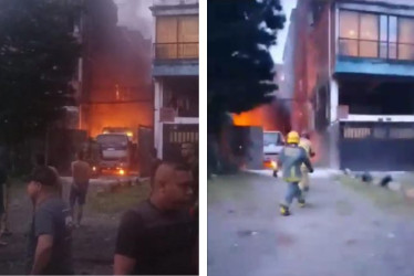 Explosión de carro con gas propano en Pereira provoca 10 heridos