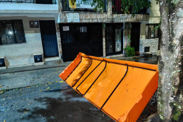 Así quedó una calle de Filadelfia (Caldas) luego del vendaval que se registró en las últimas horas. 