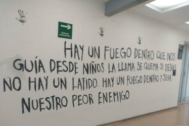 “Las paredes son la imprenta de los pueblos”, reza una de las frases plasmadas en las paredes del campus Palogrande de la Universidad Nacional sede Manizales, recién desbloqueado.