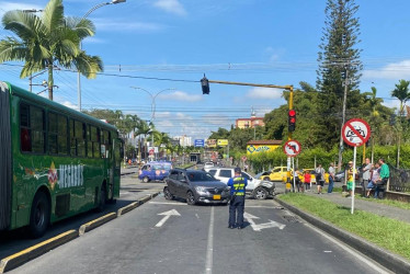 Accidente de tránsito en Dosquebradas por posible imprudencia. 