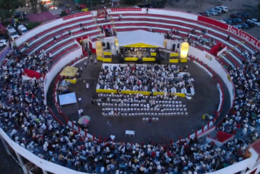 Plaza de toros La Sevillana el 1 de julio durante el remate de las Fiestas de la Colación.