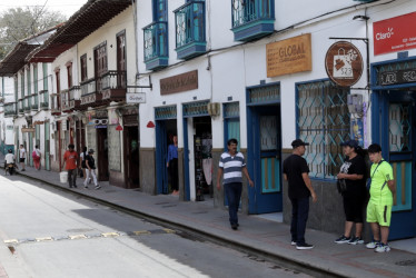 Así se ven las calles de Salamina este lunes durante el día cívico.