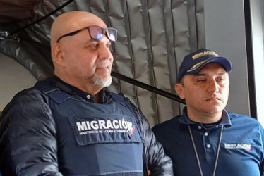 El exjefe paramilitar Salvatore Mancuso, en su llegada a Colombia en febrero de este año.