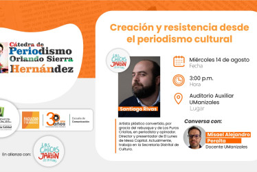 A partir de las 3:00 p.m. en el auditorio  auxiliar de la Universidad de Manizales. 