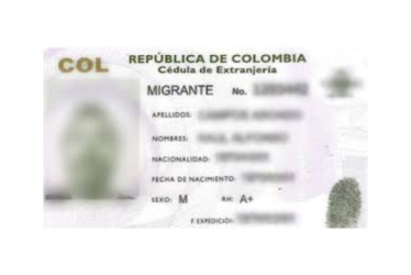 Cedula de extranjería de Colombia