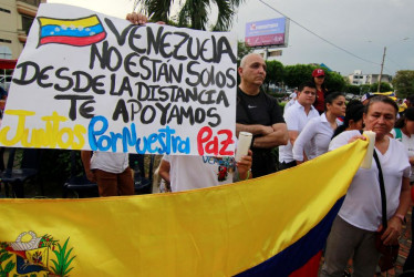 El 3 de agosto los venezolanos que residen en Cúcuta participaron de una manifestación en rechazo a los resultados del Consejo Nacional Electoral (CNE), en las elecciones presidenciales del domingo que dieron como ganador al presidente de Venezuela, Nicolás Maduro. 