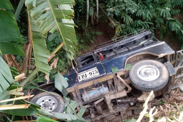 El accidente de este viernes en zona rural de Riosucio. 