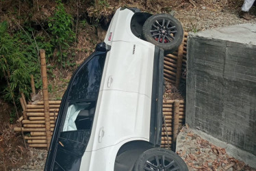 El accidente en la vía Manizales - La Cabaña.