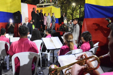 La banda sinfónica del Instituto Universitario se presentó en el acto inaugural que se realizó en Torre del Cable.