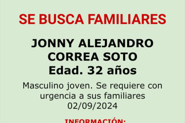 Buscan familia