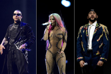 Daddy Yankee, Karol G y Bad Bunny.