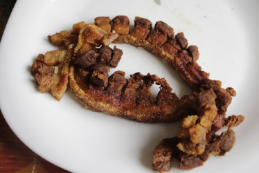 El chicharrón es uno de los tres platos que se prepararán en el festival de Filandia (Quindío).