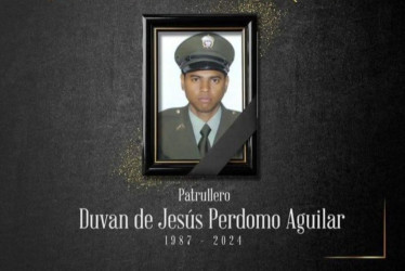 Duván de Jesús Perdomo Aguilar, uniformado asesinado.