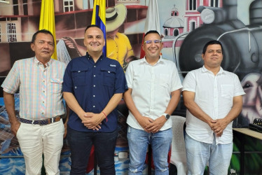 Mesa Directiva del Concejo de La Dorada 2025: Gustavo Guevara, presidente; Fabio Moncada Melo, , primer vicepresidente; Jorge Iván Ortiz, segundo vicepresidente. Y el secretario ratificado, Jairo Perdomo.