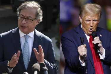 Gustavo Petro y Donald Trump.