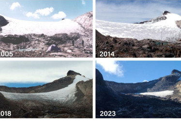 El glaciar del Santa Isabel en corto tiempo desaparecerá y es probable que el cambio climático acelere este destino y lleve a su extinción al glaciar Conejeras.