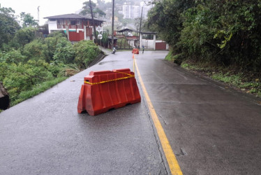 Tramo cerrado en la vía Neira - Manizales. 