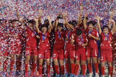 Las jugadoras de Corea del Sur celebran su título en el Mundial Femenino Sub-17.