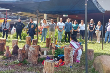 Representantes de las comunidades indígenas en Riosucio (Caldas).