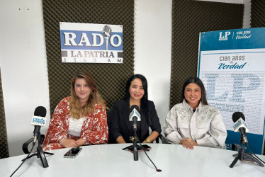 Daniela Nieto Jaramillo, Bertha Lucía Chica Osorio y Natalia Andrea Ocampo Cárdenas, gestoras sociales del norte de Caldas. 