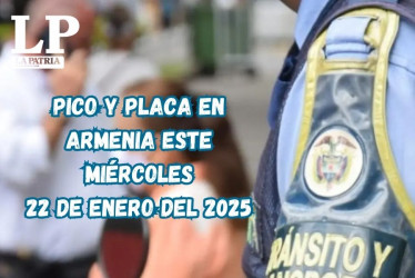 Entérese de los números de las placas que tienen restricción este miércoles en Armenia (Quindío).