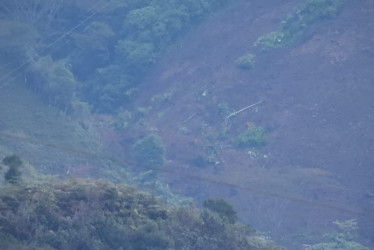 Deslizamiento en la quebrada La Cabaña en Pensilvania (Caldas).