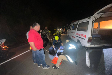 El accidente en moto ocurrió en el sector de Tapias, sobre la vía entre Manizales y Medellín.