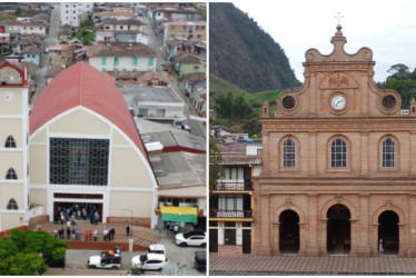 Parroquias de la Inmaculada Concepción, en Belalcázar, y de San Sebastián, en Riosucio, los dos templos habilitados por la Diócesis de Pereira para peregrinaciones durante el Jubileo 2025 en Caldas.