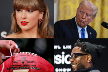 Taylor Swift, Donald Trump y Kendrick Lamar serán protagonistas del Super Bowl LIX, final que disputarán este domingo (9 de febrero) los Kansas City Chiefs y los Philadelphia Eagles.