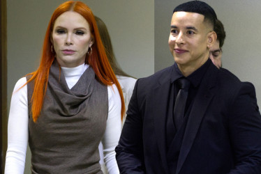 Daddy Yankee y Mireddys González en la corte.