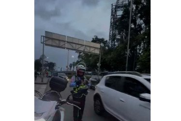 El ciclista Santiago Wagenaars realizó la denuncia a través de su cuenta de Instagram. 