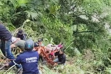 Rescate del lesionado, Silverio Vásquez Galvis.