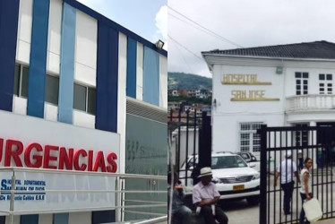 Hospitales San Juan de Dios, de Riosucio (izq.), y San José, de Neira.