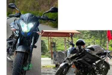 La moto que había sido robada.