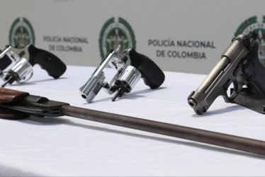 Armas decomisadas por la Policía