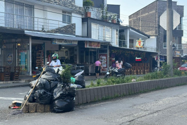 La acumulación de bolsas con basura es el pan de cada día en el separador de la avenida El Libertador de Anserma.